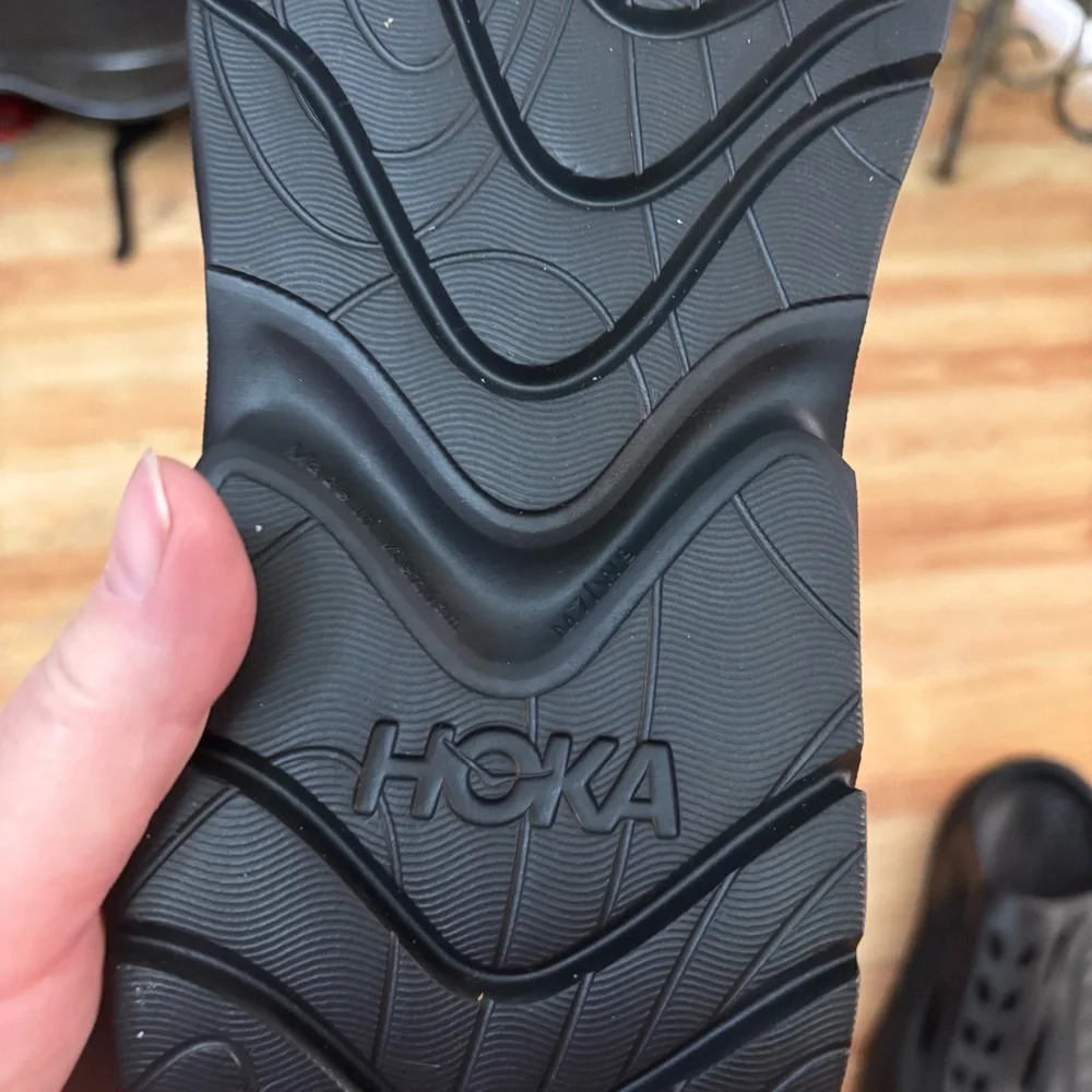 Hoka black Ora recovery mules.   New.  M7. W9 - Picture 6 of 7